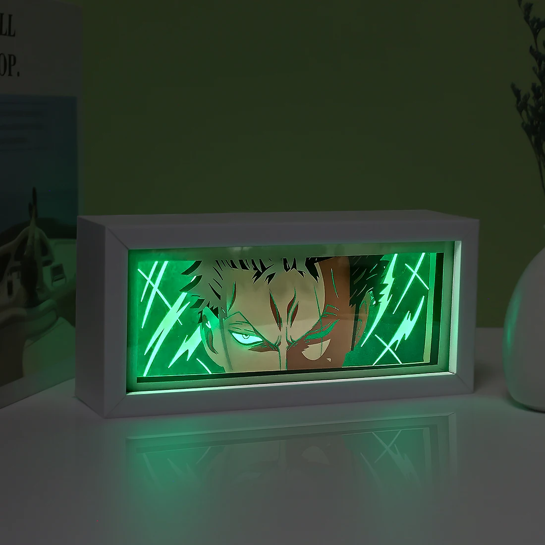 Imagem -05 - Caixa de Luz de Corte de Papel de Anime Japonês Moldura do Quarto Luzes Led Lâmpada de Mesa Presentes de Aniversário Presentes de Aniversário 2023