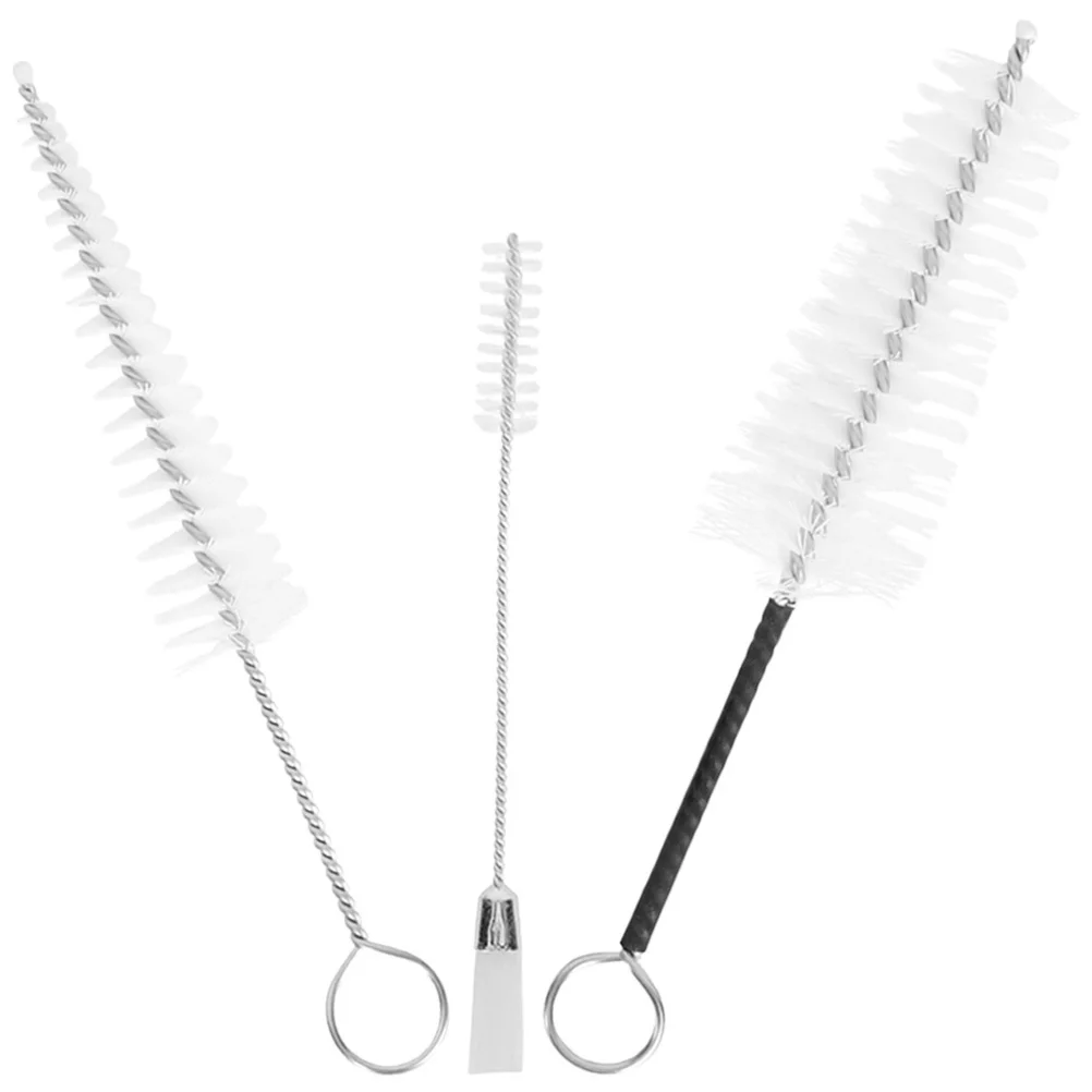 3 قطعة فرشاة تنظيف الفلوت العالمية متينة من الفولاذ المقاوم للصدأ آمنة لجميع الأدوات بدون خدوش أداة العناية بيكولو