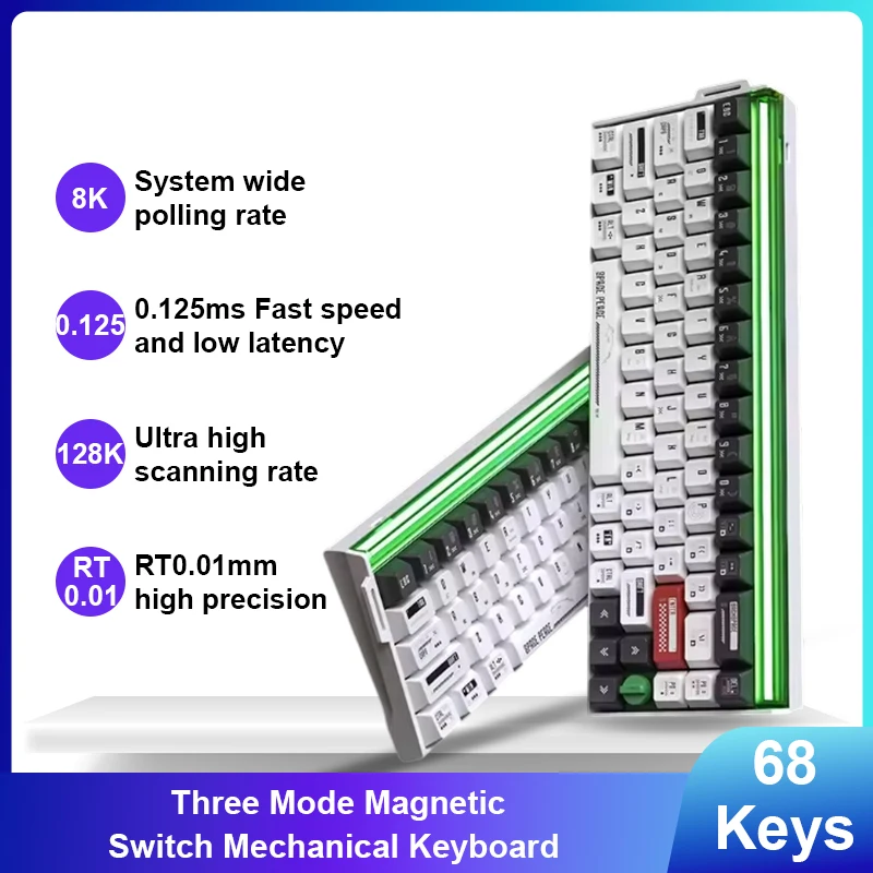 

BOOM68 for Wolf Three Mode Magnetic Switch Mechanical Keyboard for Gaming and Customization with TTC King Switch SE Wireless