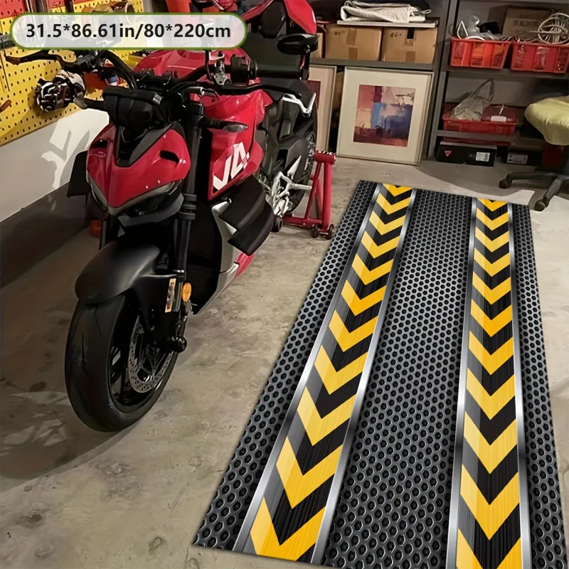 VIKAMA Racing Motorcycle Display Mat Non-Slip Wear Resistant Oil Proof Garage Maintenance Room Parking Mat Home Decoration