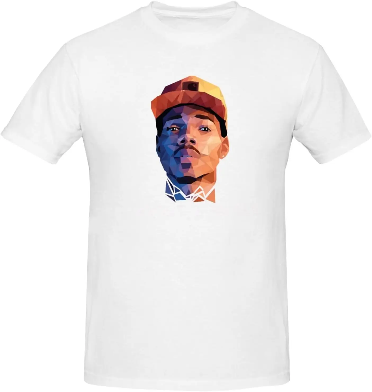Chance Music The and Rapper Men's T-Shirt Crewneck Short Sleeve Tee Unisex Casual Printed Tops Shirt Black