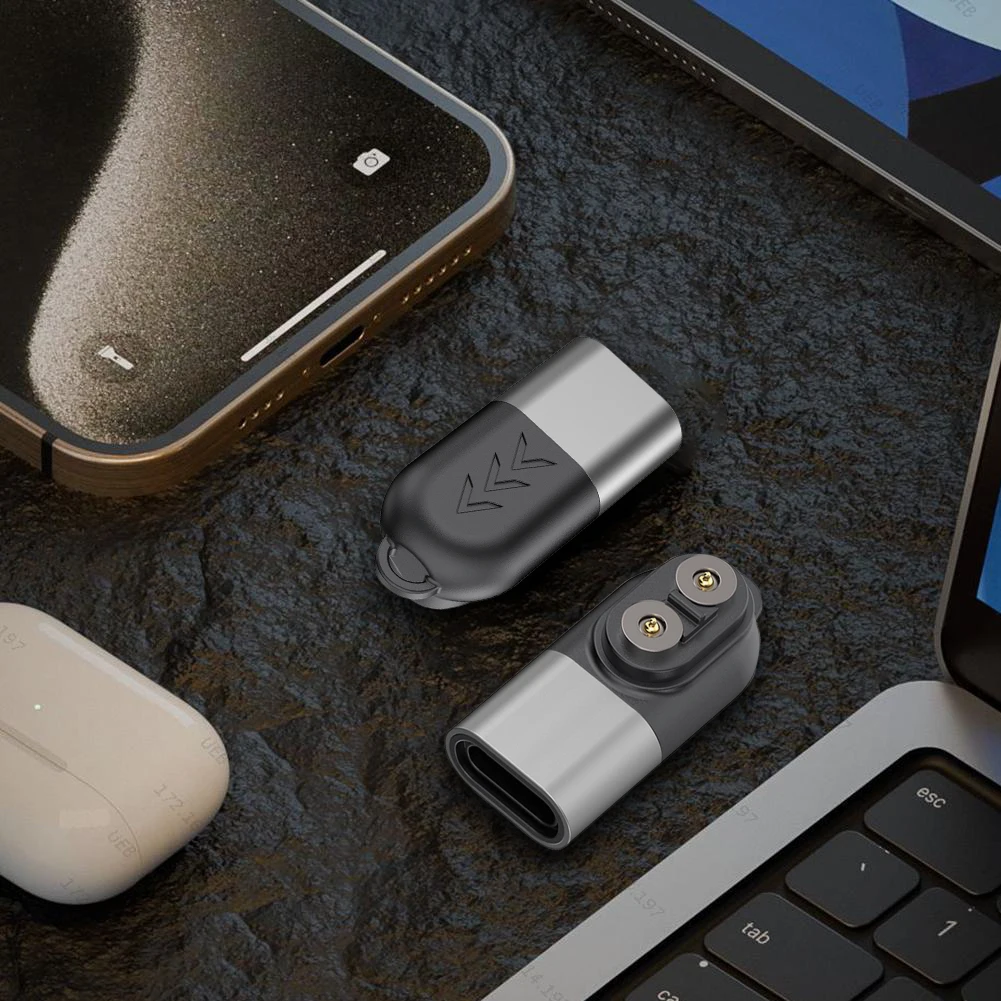 Adaptador de ponta magnética com proteção contra sobrecarga tipo c adaptador magnético adaptador usb c carregador para lanternas faróis