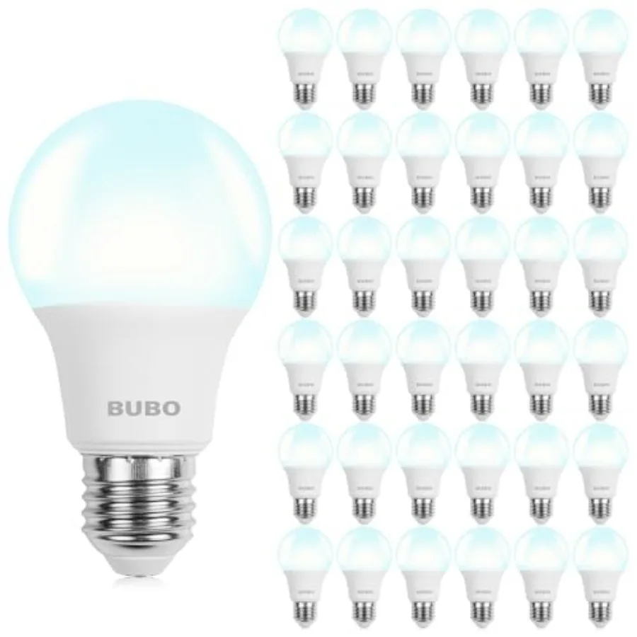 A19 LED Light Bulbs, 40 Watt Equivalent LED Bulbs, 5000K, 550 Lumens, E26 Standard Base, Non-Dimmable, 5W LED Bulbs for Bedroom
