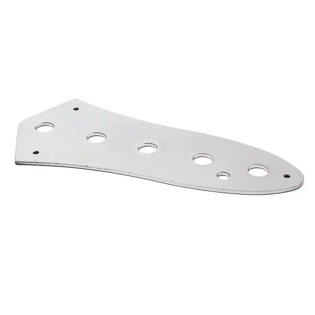 Shiny Steel 5 Holes Control Plate for Jazz Bass Control Plate Guitar Chrome