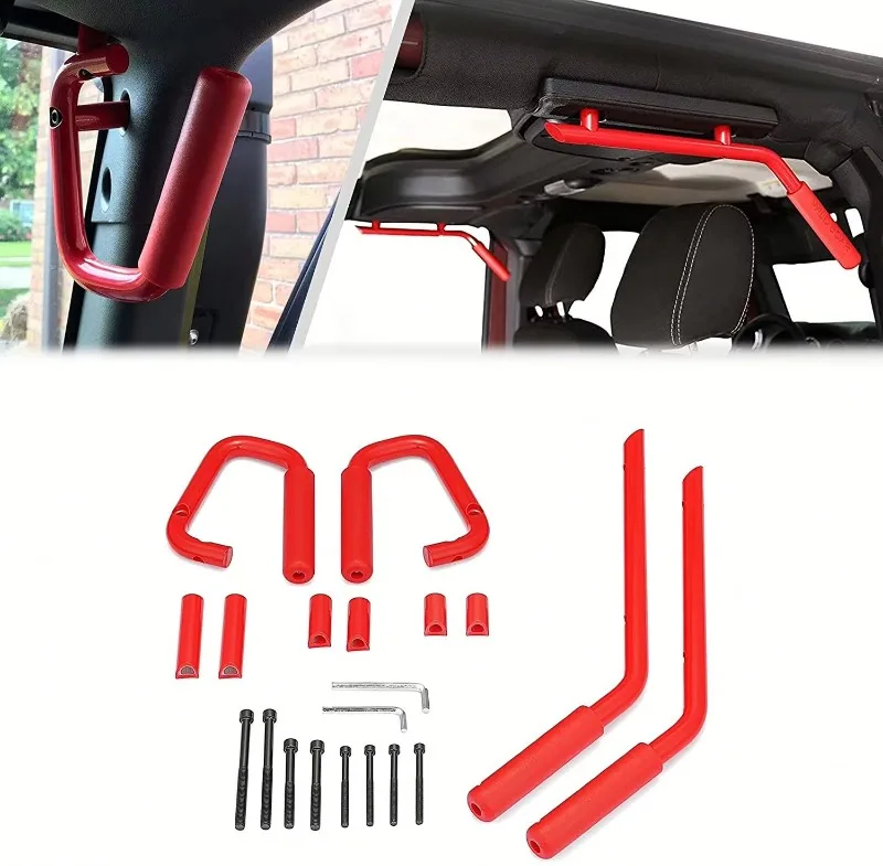 New High Quality 4x4 Accessories 2/4 Door Front and Rear Steel Grab Handle for Jeep Wrangler JK 2007-2017 - view 6