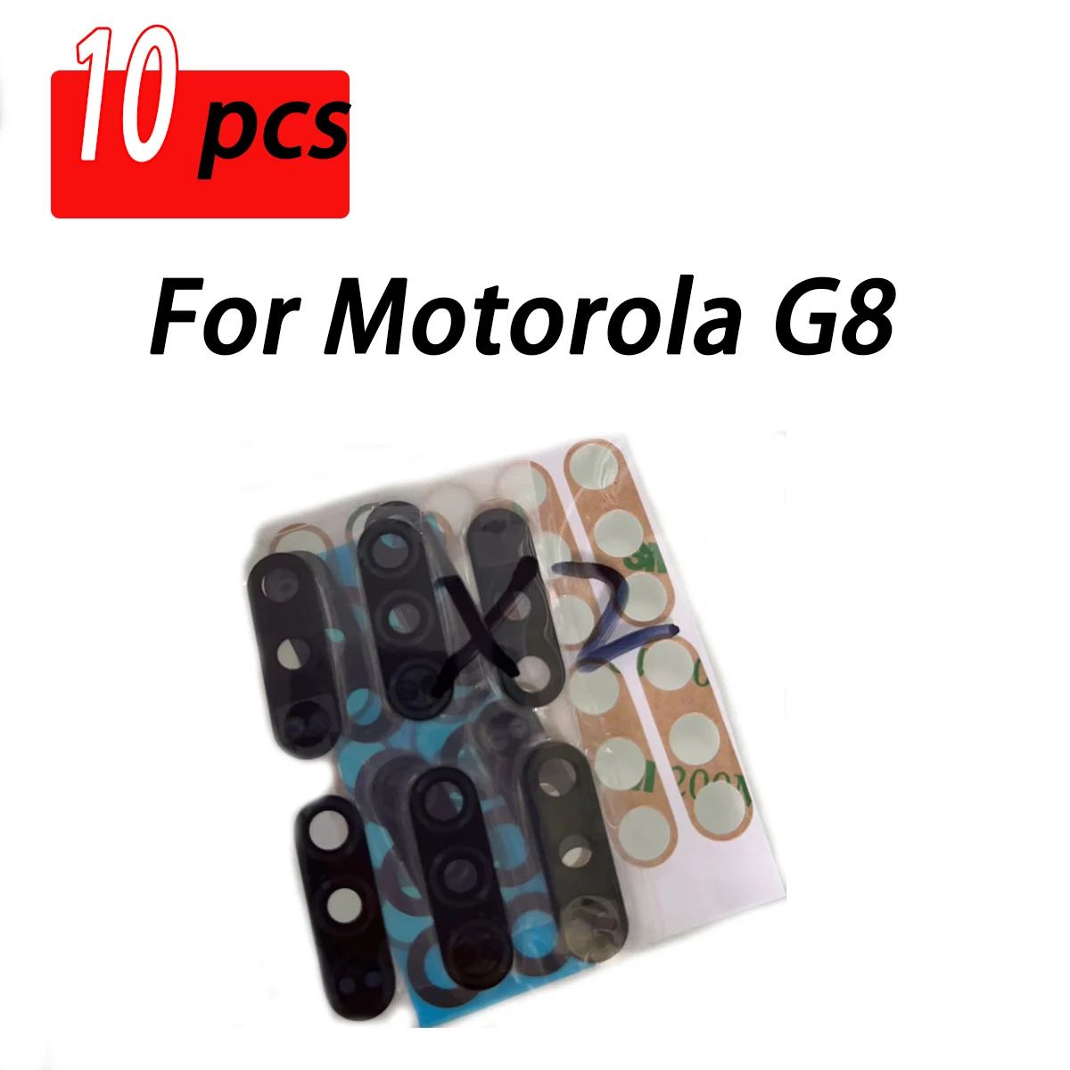 

ELECTERMI 10 PCS Back Rear Camera Lens Glass Mobile Phone Replacement Repair Parts For MOTO G8 PLAY/ G8 PLUS/G8 POWER LITE/G8/G9