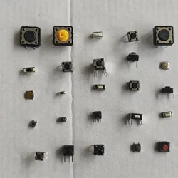 125Pcs 25 Types Micro Tact Push Button Switch Assorted Kit SMD DIP 2*4 3*6 4*4 6*6 12*12 Reset Mini Leaf Switches for Arduin