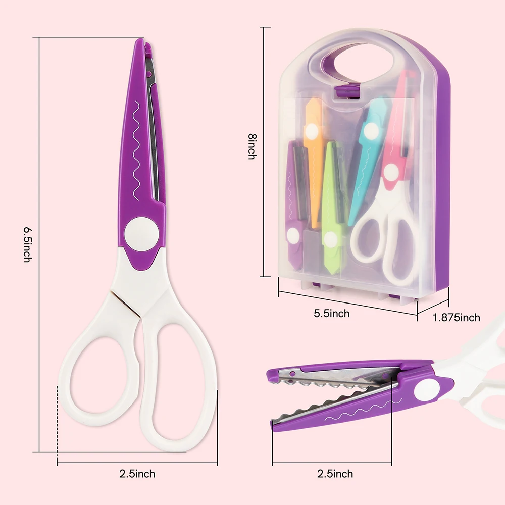 Replaceable Pattern Scissors Set For Aids Scrapbooking Craft Cut Paper Embossing Stencil Die Cut Card Making