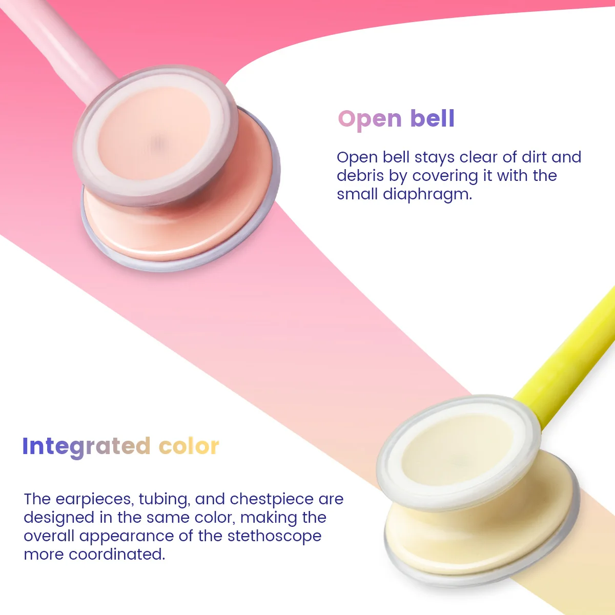 سماعة الطبيب الاحترافية لأمراض القلب، سماعة الطبيب ذات الرأس المزدوج، معدات طبية، سماعة الطبيب للممرضات والأطباء