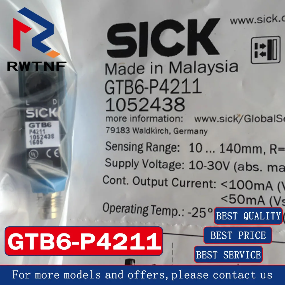 

Brand New Genuine GTB6-P4211 SICK Photoelectric switch sensor,100% original warehouse stock