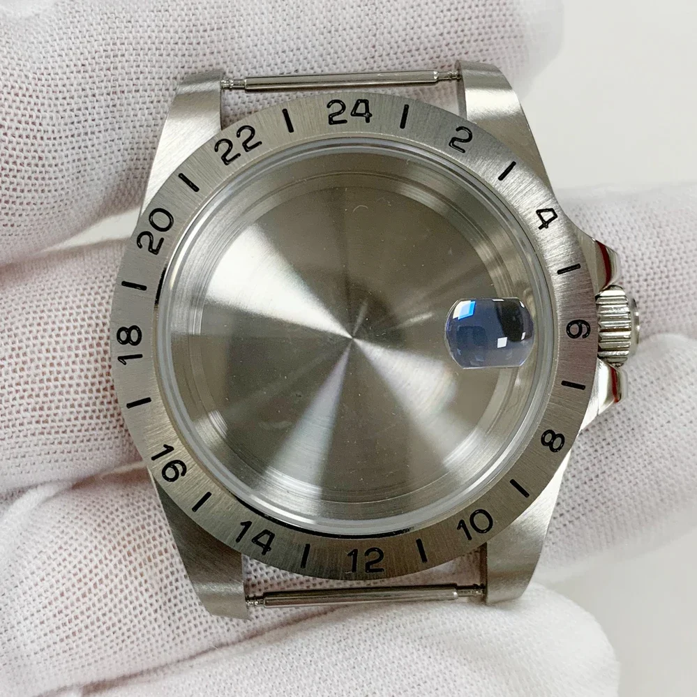 Modified EXP 39MM stainless steel case, fat case, old water ghost sapphire magnifying glass suitable for NH35/36 movement