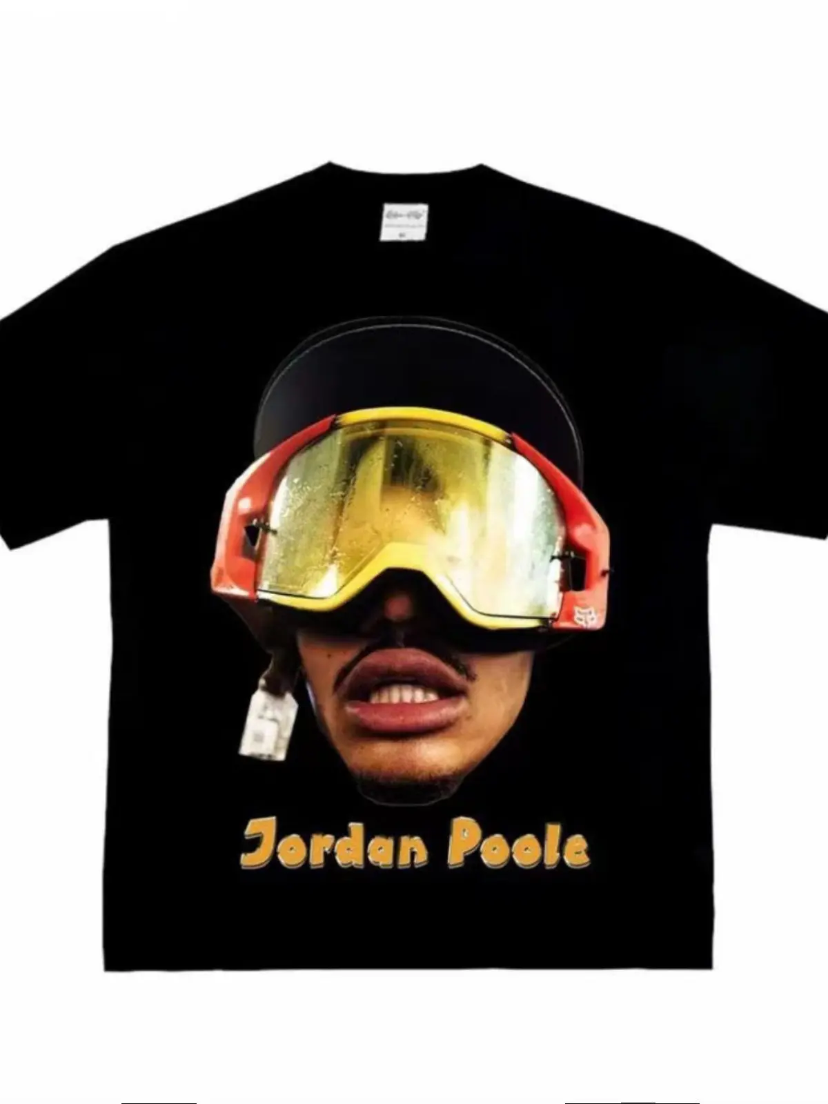 

Футболка с коротким воротником в американском стиле, винтажная, из хлопка, с принтом Sharp Head Portrait, в стиле хип-хоп, с длинным и коротким рукавом, коллекция 2026 года