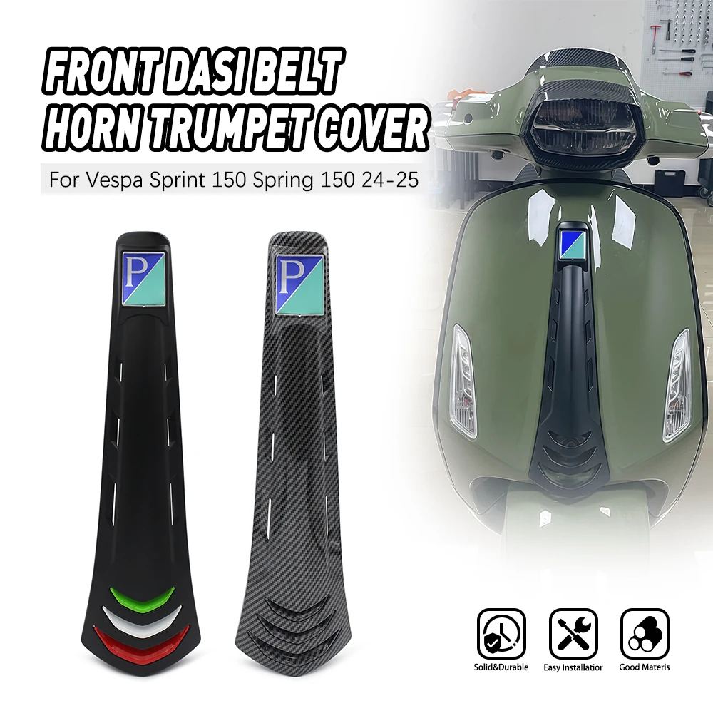 

Motorbike Parts Front Horn Cover ABS Plastic Black Protection Easy Installation For VESPA Sprint 150 Spring Primavera 2024 2025