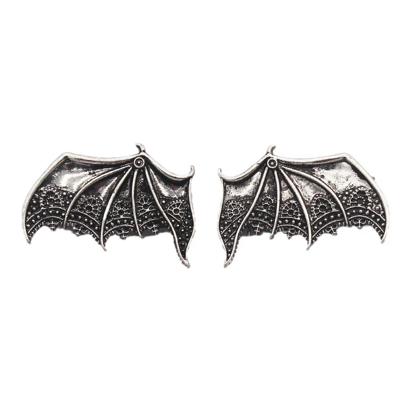 2Pcs/Set Black Bat Wings Hair Clips Women Punk Gothic Vampire Demon Wings Hairpins Y2K Halloween Girl Hair Accessories Female