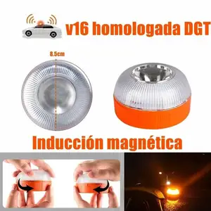 Luz de explosión de explosión V16 recargable Ayuda de emergencia de emergencia Flash Inducción Magnética Strobe Flashing Luz de advertencia 6 Mejor anillo LED de ventas USB - №3