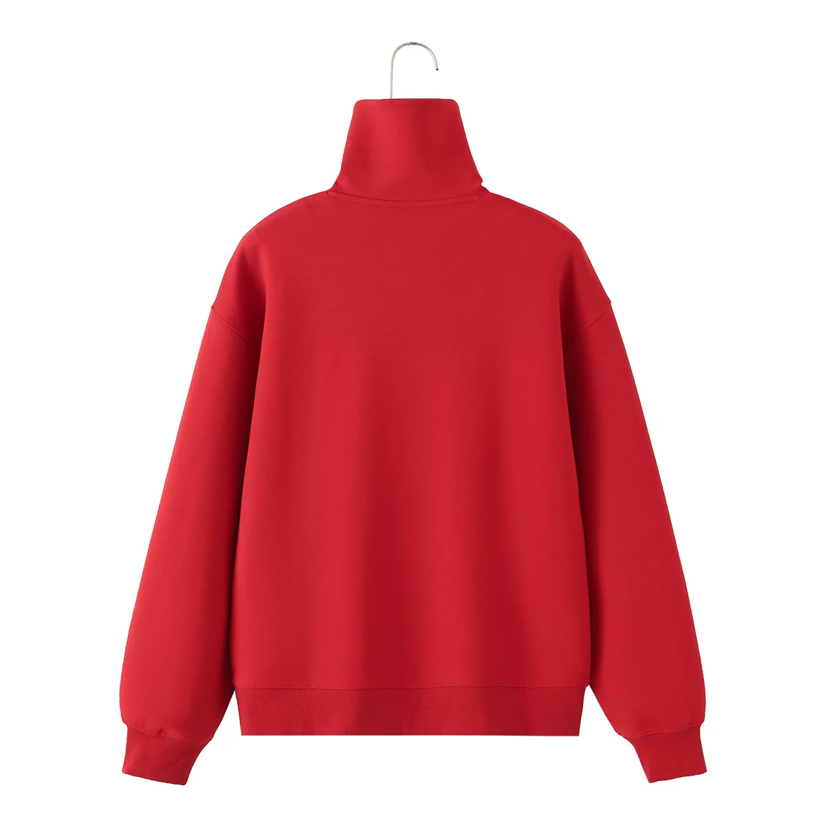 Nlzgmsj 2026 Herbst Winter Damen Sweatshirt-Set mit Halbem Reißverschluss und Stehkragen, Lässige Weite Hose, 2-Teiliges Outfit, Trainingsanzug – Detail 3