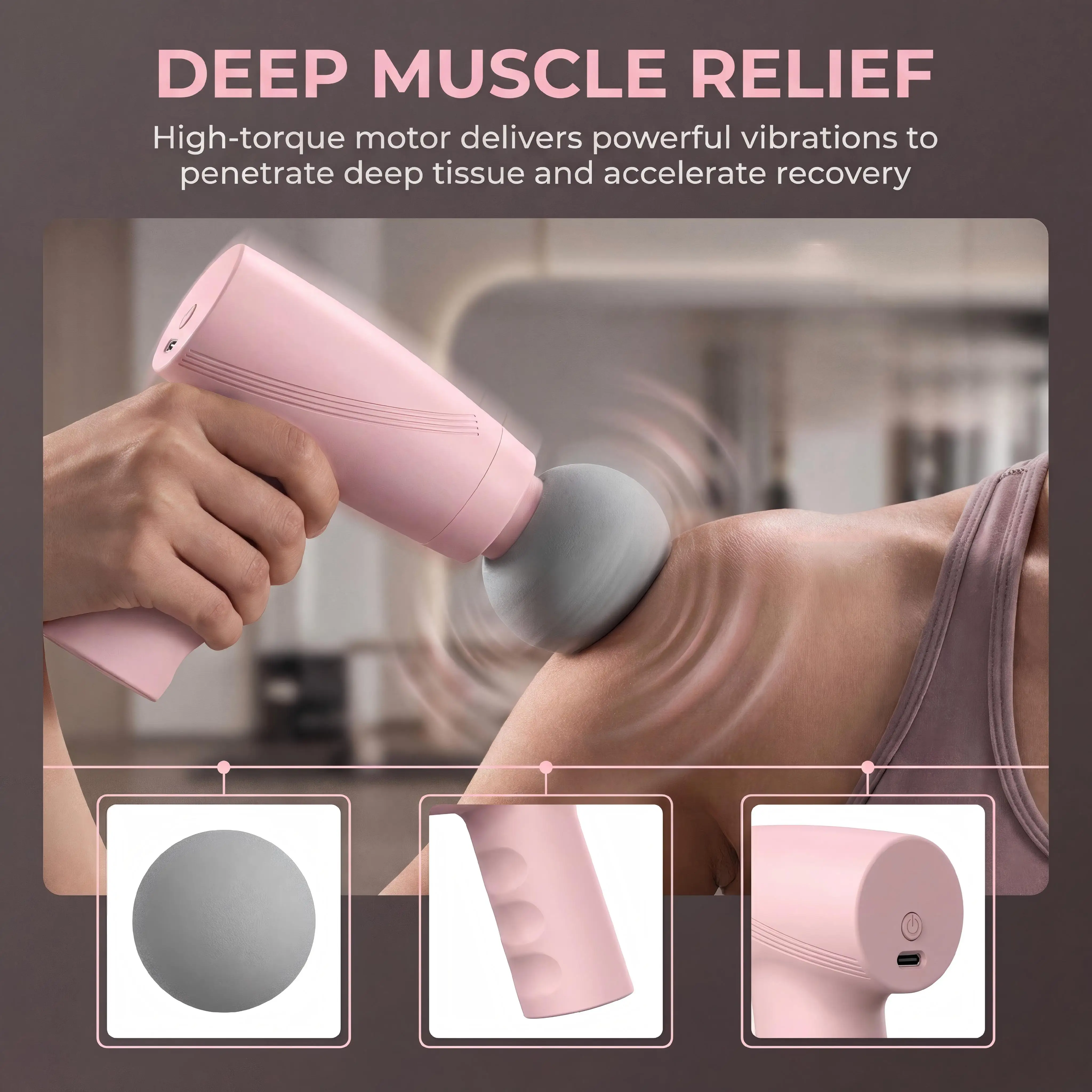 

Портативный мини-массажер для глубоких тканей, ручной массажный пистолет для фасций, терапевтический массажный пистолет, массажер для глубоких тканей