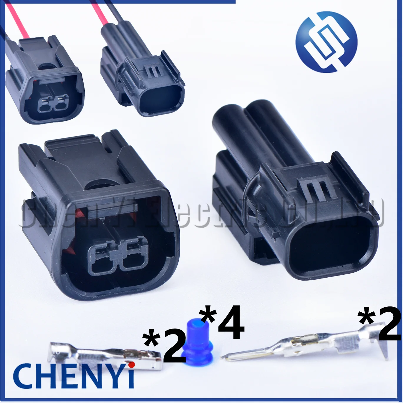 Conector impermeable automático de 2 pines, faros LED, luz de circulación diurna, luz antiniebla, enchufe de arnés de cableado 6189-7408 6181-6851 para Honda