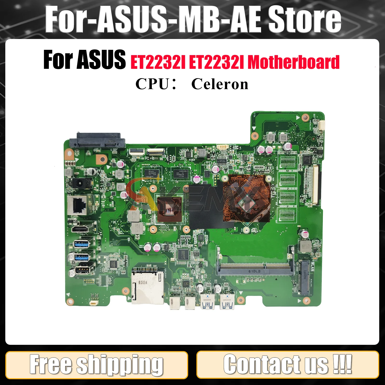 

ET2232I Laptop Motherboard For ASUS AIO ET2232I ET2232 Mainboard With Celeron CPU 100% tests OK fast shipping High quality