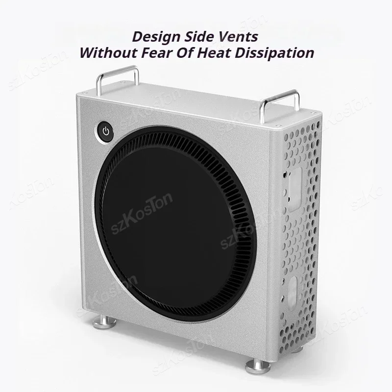 لجهاز Mac Mini M4 Computer PC سطح المكتب سبائك الألومنيوم حامل عمودي تبديد الحرارة الغبار لجهاز Mac Mini M4 Pro حافظة واقية