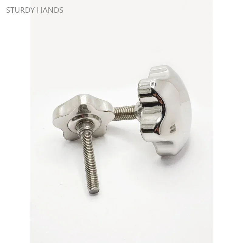 5PCS304 Stainless Steel Plum Blossom Handle Screw Handwheel Screw Machine Tool Handle Knob Fastening Screw ELECTRICAL