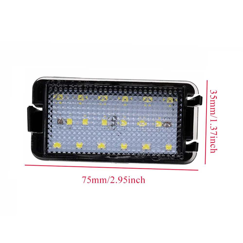 2 Stuks Led Kentekenverlichting Voor Seat Altea/Arosa/Cordoba/Ibiza/Leon/Toledo Xenon Wit Licht Kleur Abs Auto Accessoires