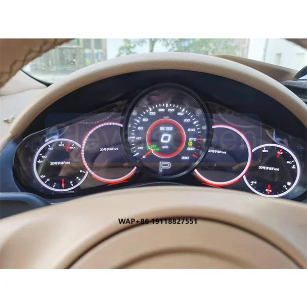 

12.3 Inch Car Digital Dashboard Speedometer Display for 7.1+4+7.1" Cayenne 2010-2015 LCD Instrument Panel