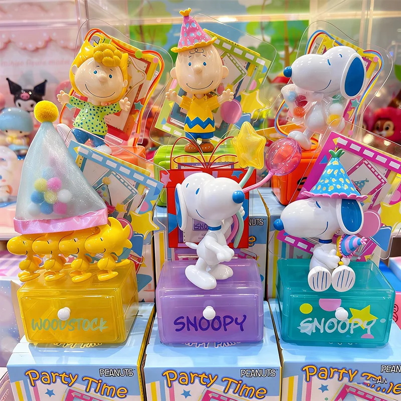 

Authentic Snoopy Party Theme Series Blind Box Trendy Play Figure Cute Desktop Ornament for Kawaii Anime Character Design