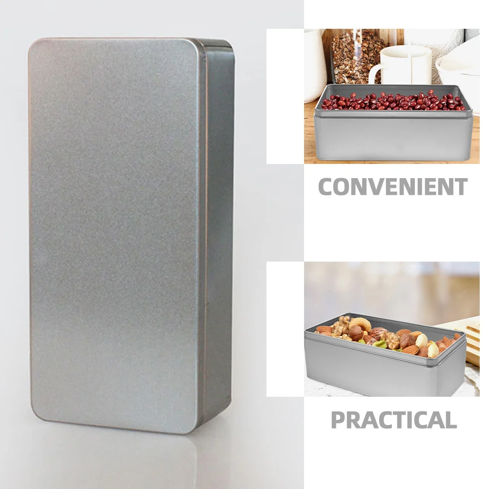 2 Stuks Blikken Dozen Rechthoekige Blik Opslag Containers Met Deksel Voor Thee Bladeren Snoep Koekjes Party Favor Blikken blikken Doos Met Deksel