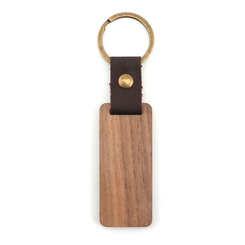 Svobodné logem DIY dar přírodní vlašský ořech dřevo klíčenka pro B&B dveře cifra narozeniny manželé suvenýr