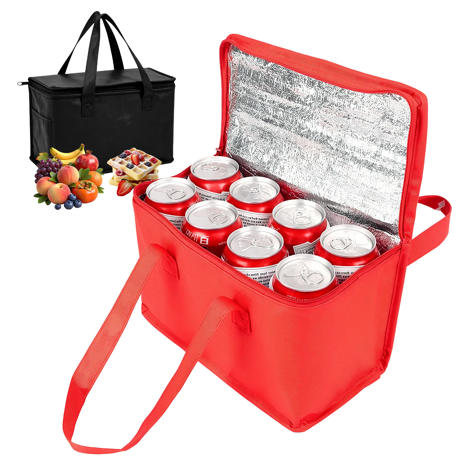 Tragbare Lunch-Kühltasche, faltbare Isolier-Bento-Tasche, Eispack, Thermo-Lebensmitteltasche, Getränketräger, isolierte Bier-Liefertasche
