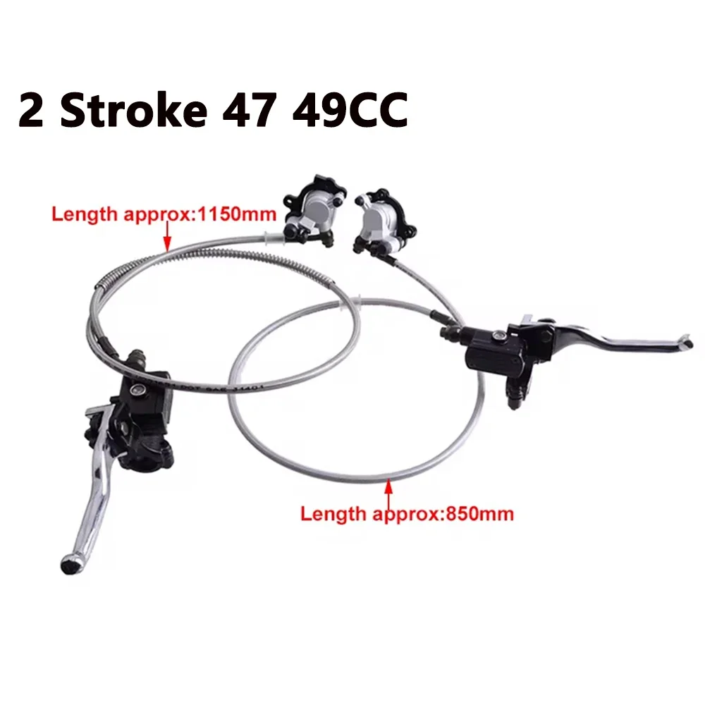 2-Takt 47 49cc Motorrad Pocket Bike Bremse Vorne Hinten Links Rechts Hauptbremszylinder Hydraulischer Bremsschlauch Bremszange