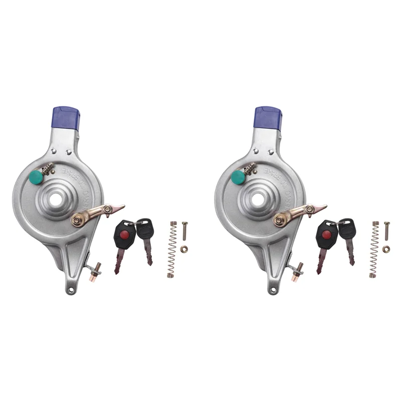 

Прямая поставка-2X 100-типа, задний барабанный тормоз для электрического велосипеда, подъемный тормоз заднего колеса электронного велосипеда с замком, подъемный тормоз для электронного велосипеда