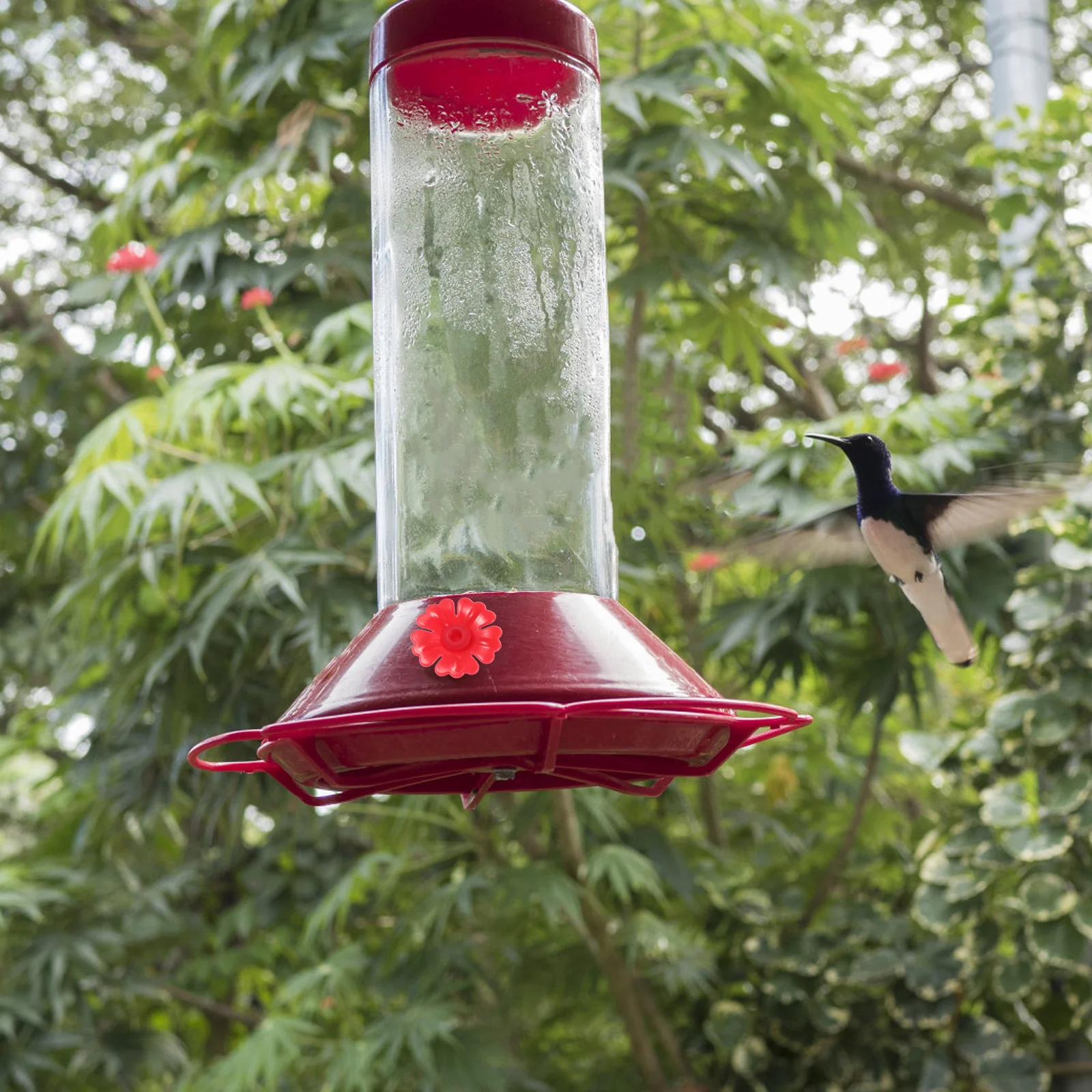 

20pcs Hummingbird Feeder Flowers Realistic Birdfeeders Ports Replacement Durable Plastic Garden Bird Feeding Supplies Outdoor