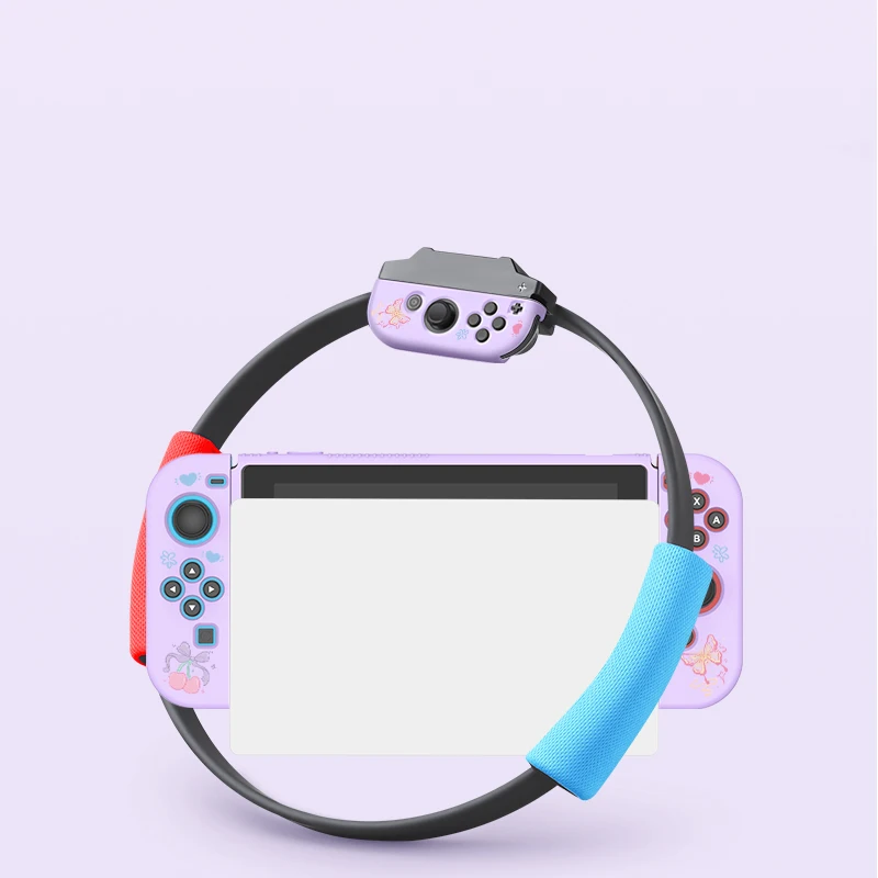 Colorful Butterfly Protective Case for Switch Oled, Soft TPU Slim Cover for Nintendo Switch Console,NS Game Accessorie