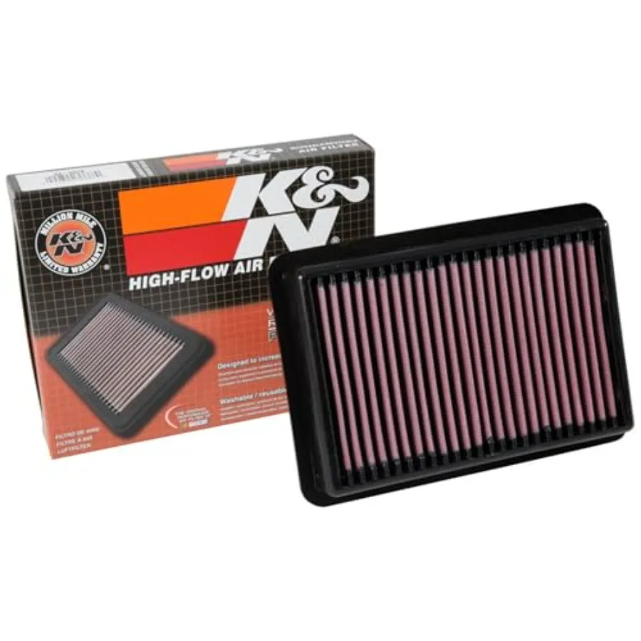 

High-Flow Original Lifetime Engine Air Filter: Increase Power Premium Washable Compatible with 2017-2021 Honda Civic Type R 33-