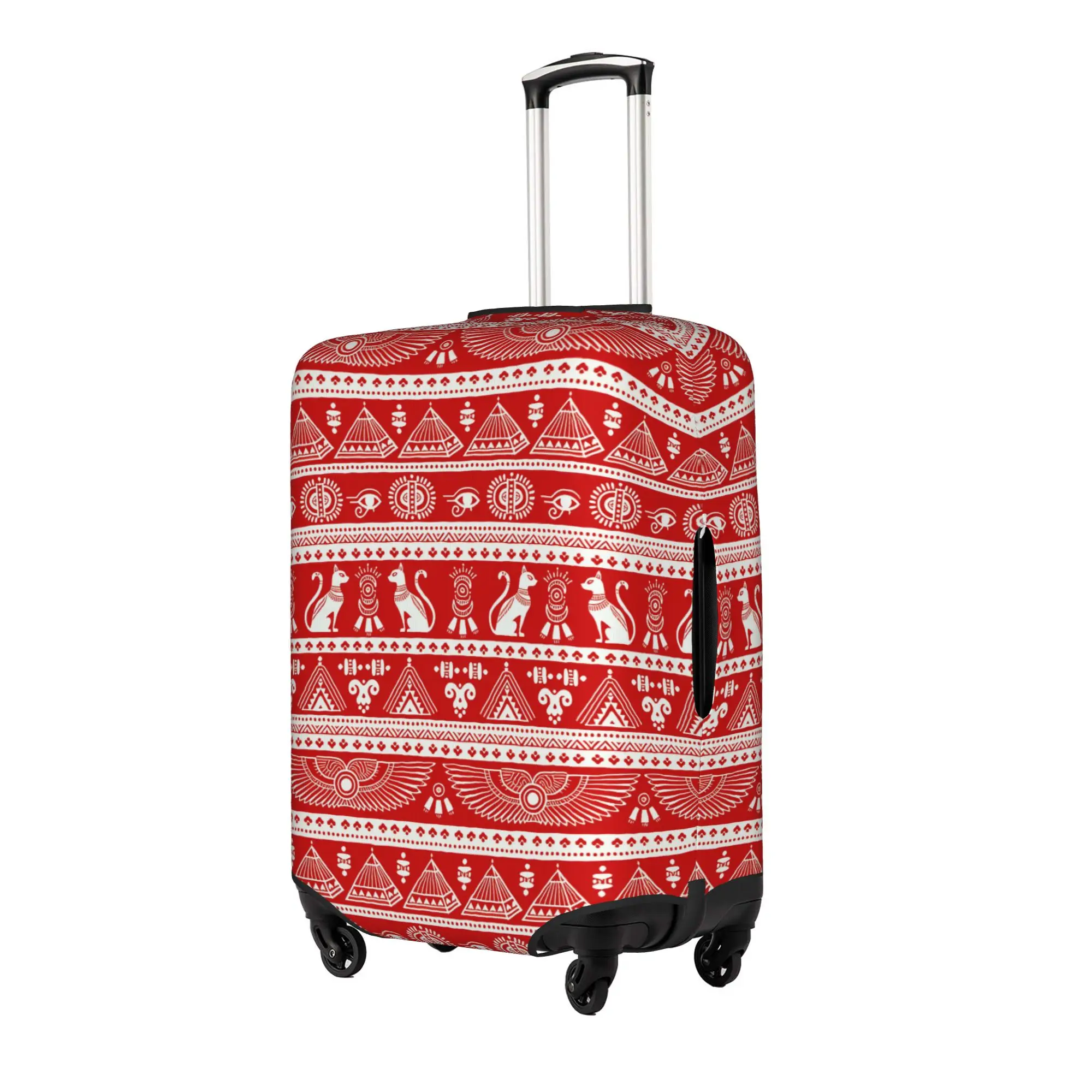 Eye of Horus Egyptian Pyramids Suitcase Cover Elastic Hieroglyphs Ankh Luggage Protective Covers for 18-32 inch