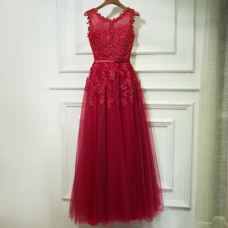 

2024 New Bridal Toast, Red Wedding Evening Dress, Long Dress, Banquet Slim and Skinny Engagement Dress