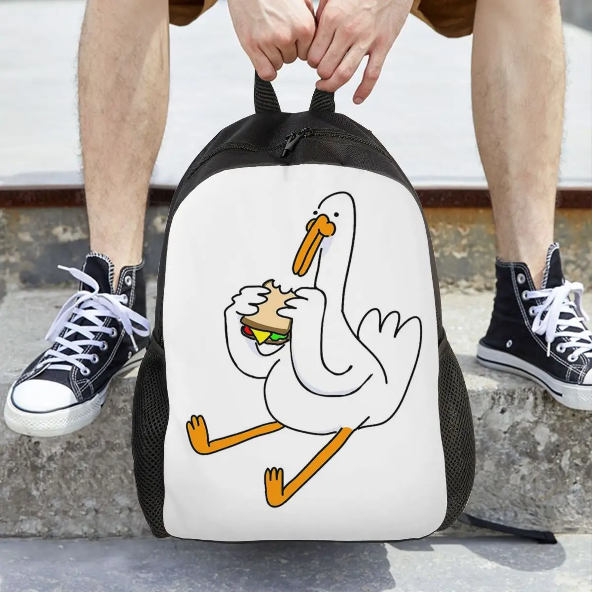 

Sandwich Goose Backpack Hot Sale Daypack Large Capacity Boys Girls BookBag School Bag Shoulder Bags for Men Women
