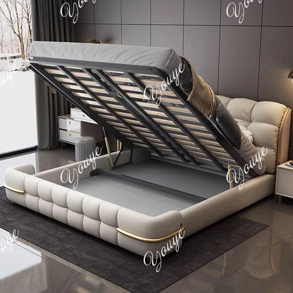 

Aesthetic Luxury Unique Bed Queen Elastic Bedroom Double Bed Sleeping 180x200 Camas De Matrimonio Dormitorio Home Decoration