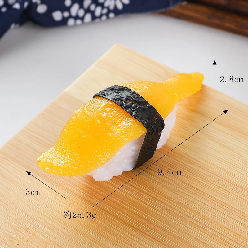 Miniaturen Kunstmatige Nep Sushi Simulatie Schattig Pvc-Materiaal Vis Garnalen Zalm Plakjes Model Schilderij Rekwisieten Benodigdheden