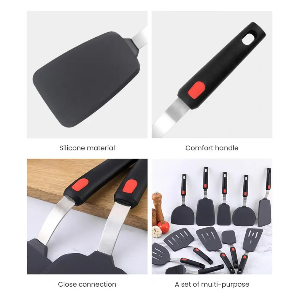Steak Spatula Anti-deform Spatula Ergonomics Easy to Clean Long Handle Cooking Spatula Household Supplies