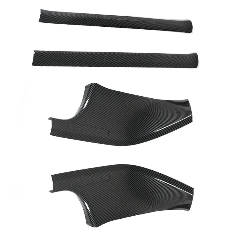 ModelY Built-in Threshold Strip Carbon Fiber Pattern Front and Rear Threshold Strip Welcome Pedal Protection Accessories