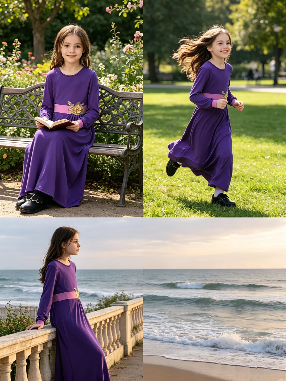 

Muslim Girls Burqa Abaya Maxi Dress Kids Long Sleeve Abayas Khimar Islamic Prayer Kaftan Dubai Arab Party Robe Ramadan Clothing