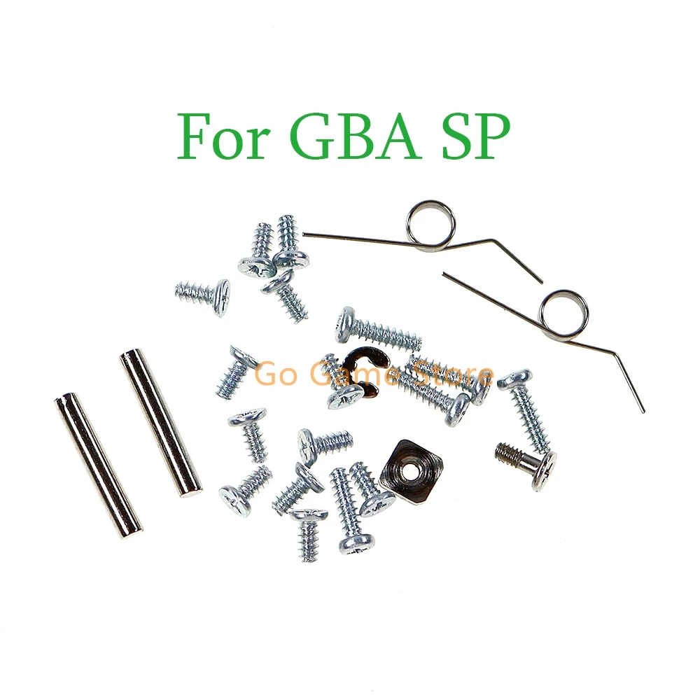 20sets Replacement Full Set Screw For GBA SP L R Buttons Springs Battery Cover Screw Housing Shell Screw Kit