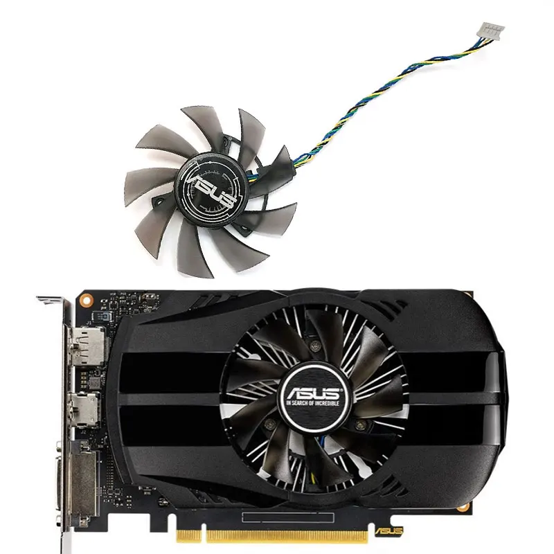 NEW 75MM 4PIN FD8015U12D GTX 1650 GPU Fan，For ASUS PHOENIX GTX 1650 Graphics card cooling fan