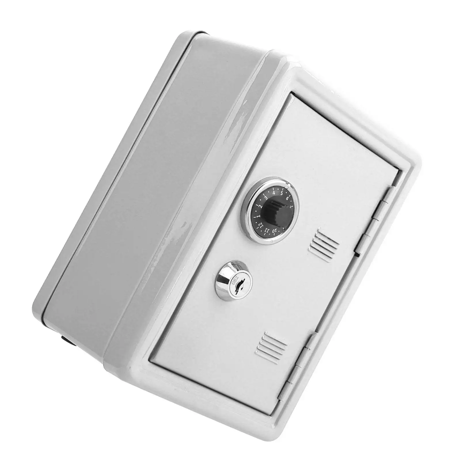 Children Mini Key Money Storage Case Simulation Safe Box Metal Innovation Presents SuppliesWhite