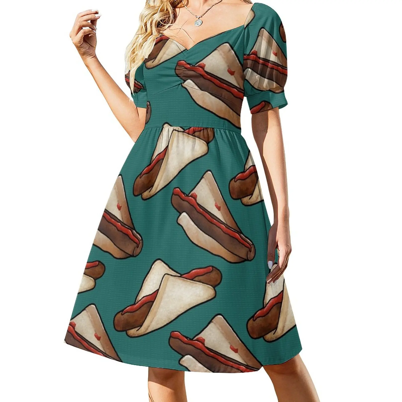 

Aussie BBQ Snag in Green, Large Sleeveless Dress Cocktail of dresses elegant women's dresses sale