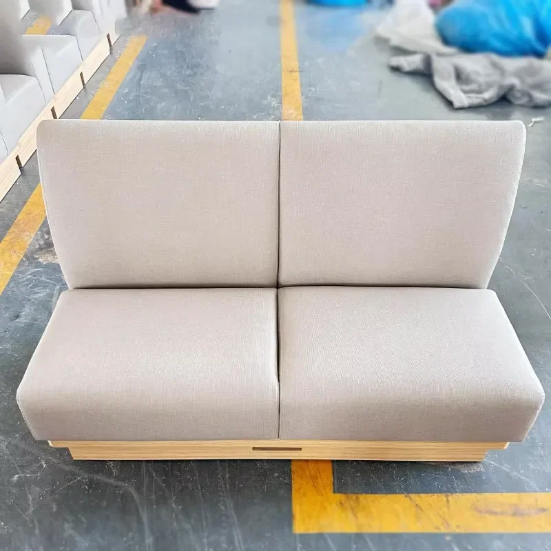 Commercial Fast Food Furniture Set American/French Style bar Compartment Restaurant Sofa Fabric Booth Theme Restaurant Sofa