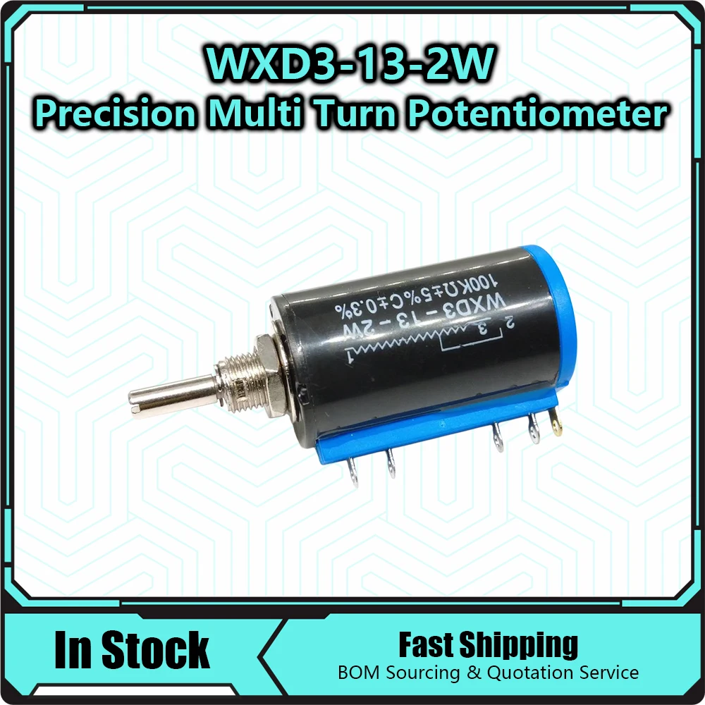 WXD3-13-2W 10K 100/220/470/680 ohm WXD3-13 2W Wirewound Multi-Turn Potentiometer 1K 2.2K 4.7K 5.6K 6.8K 47K 100K rotary switch